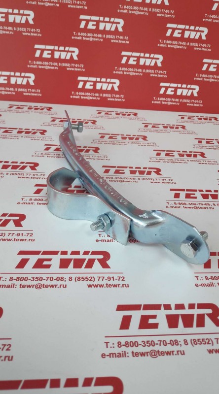 Крепеж крыла (пластина+хомут под трубу 42мм) КММЗ 54322-8511015-10