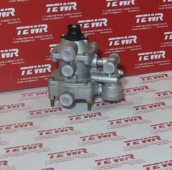 Клапан двухпроводный управления тормозами прицепа с клапаном обрыва 25-3522210 (КМ253522210)